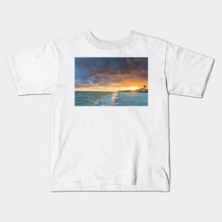 Sunset Clouds Over The Gulf Of Mexico On Sanibel Island Kids T-Shirt